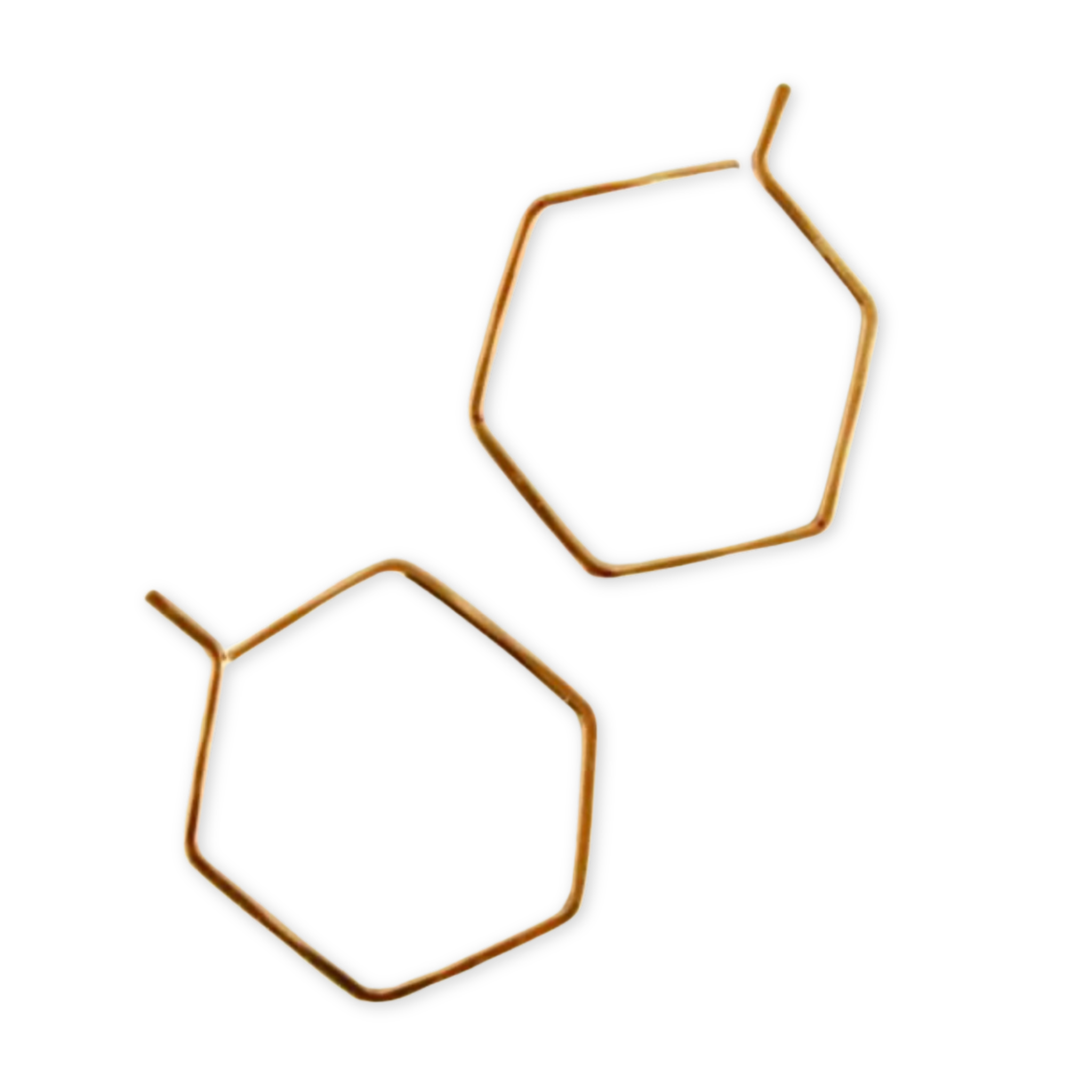 hexagon shaped hoop earrings