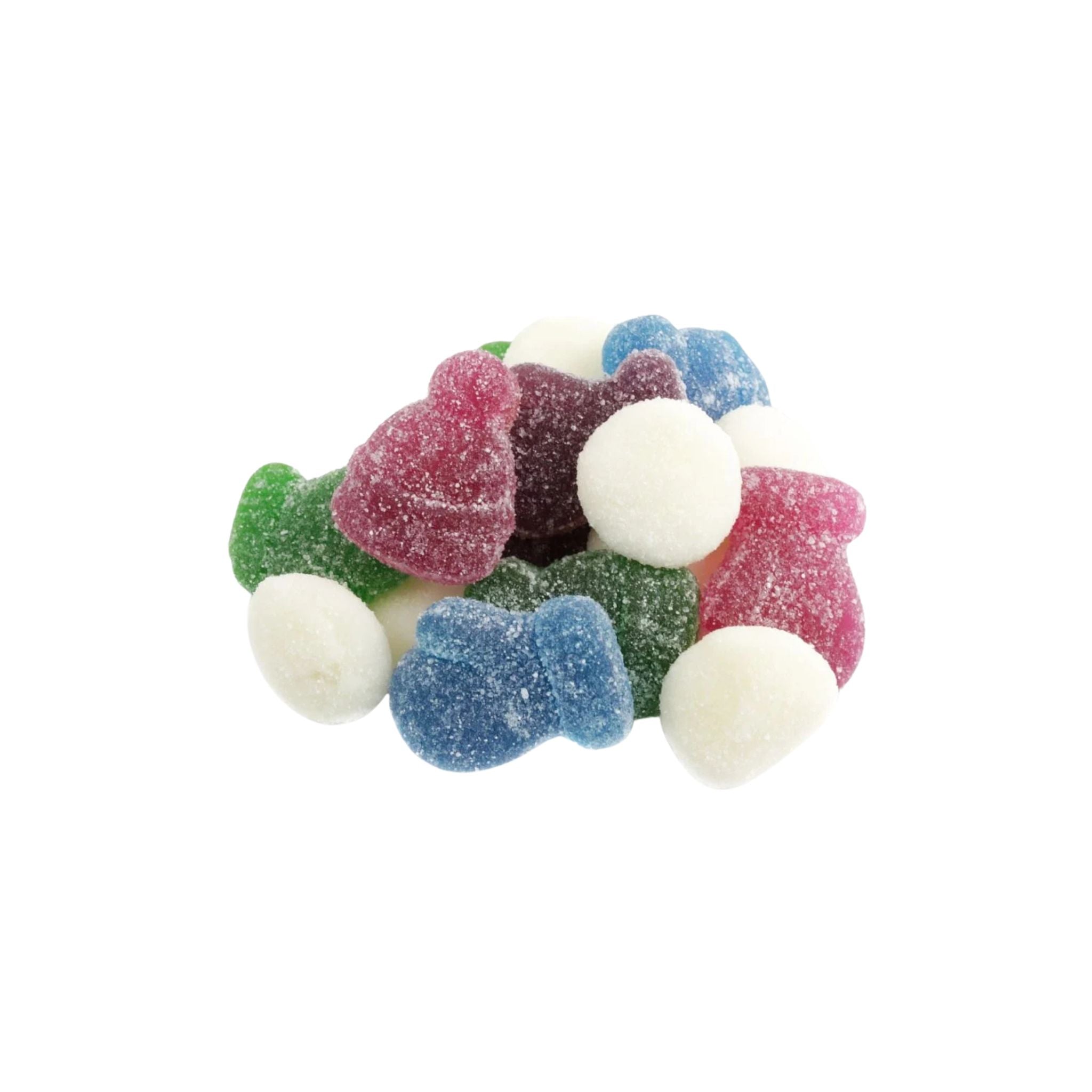 Image of Unboxed Blue Red Green Purple- Hats Mittens and Snow Gummies