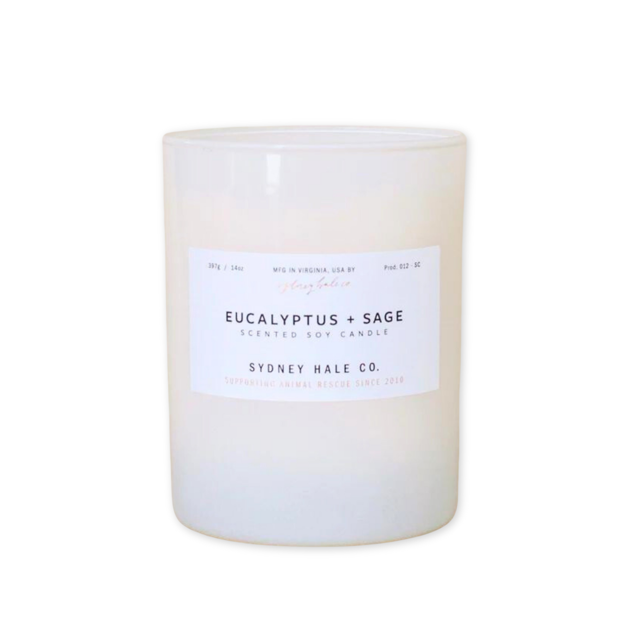 eucalyptus and sage scented candle