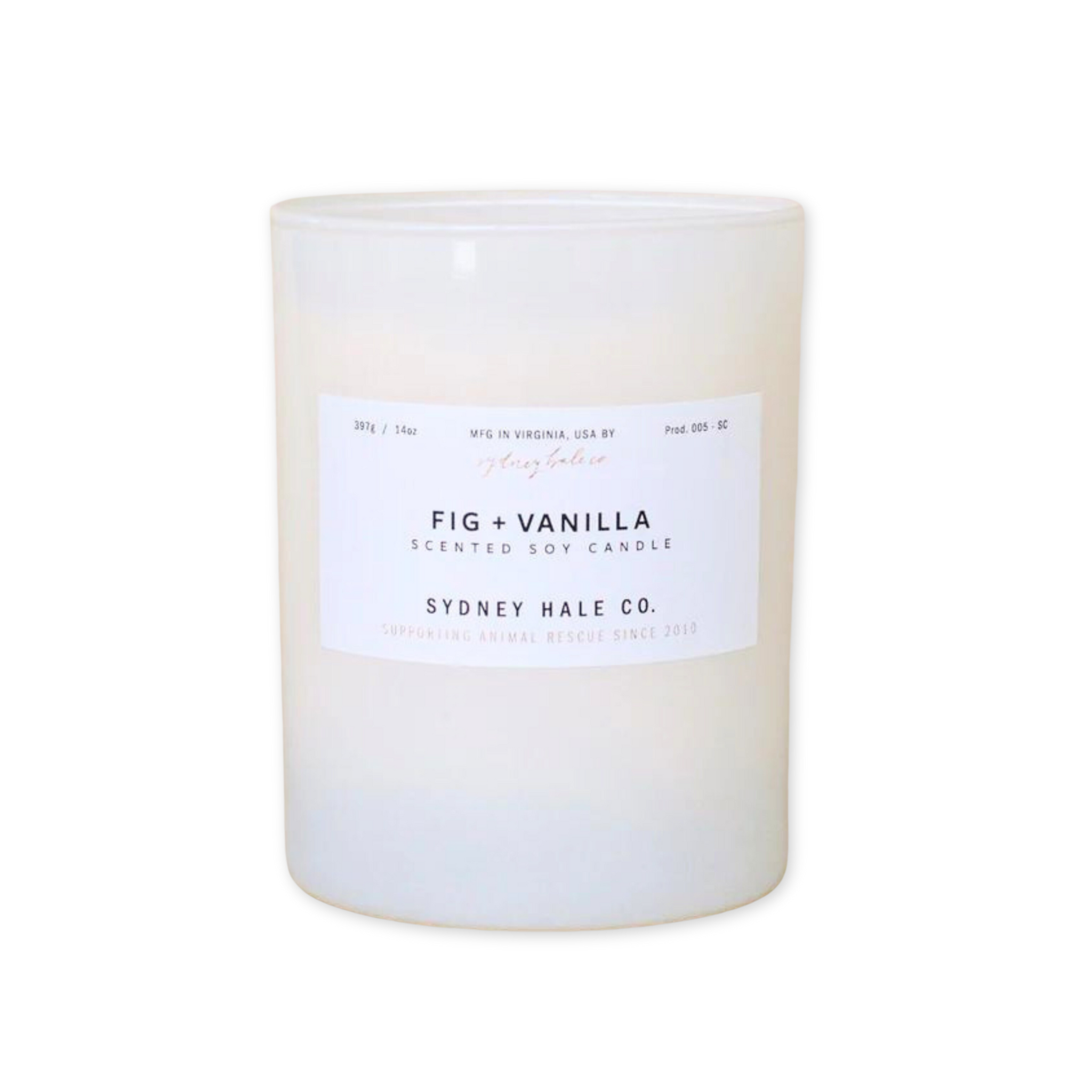 fig and vanilla scented candle