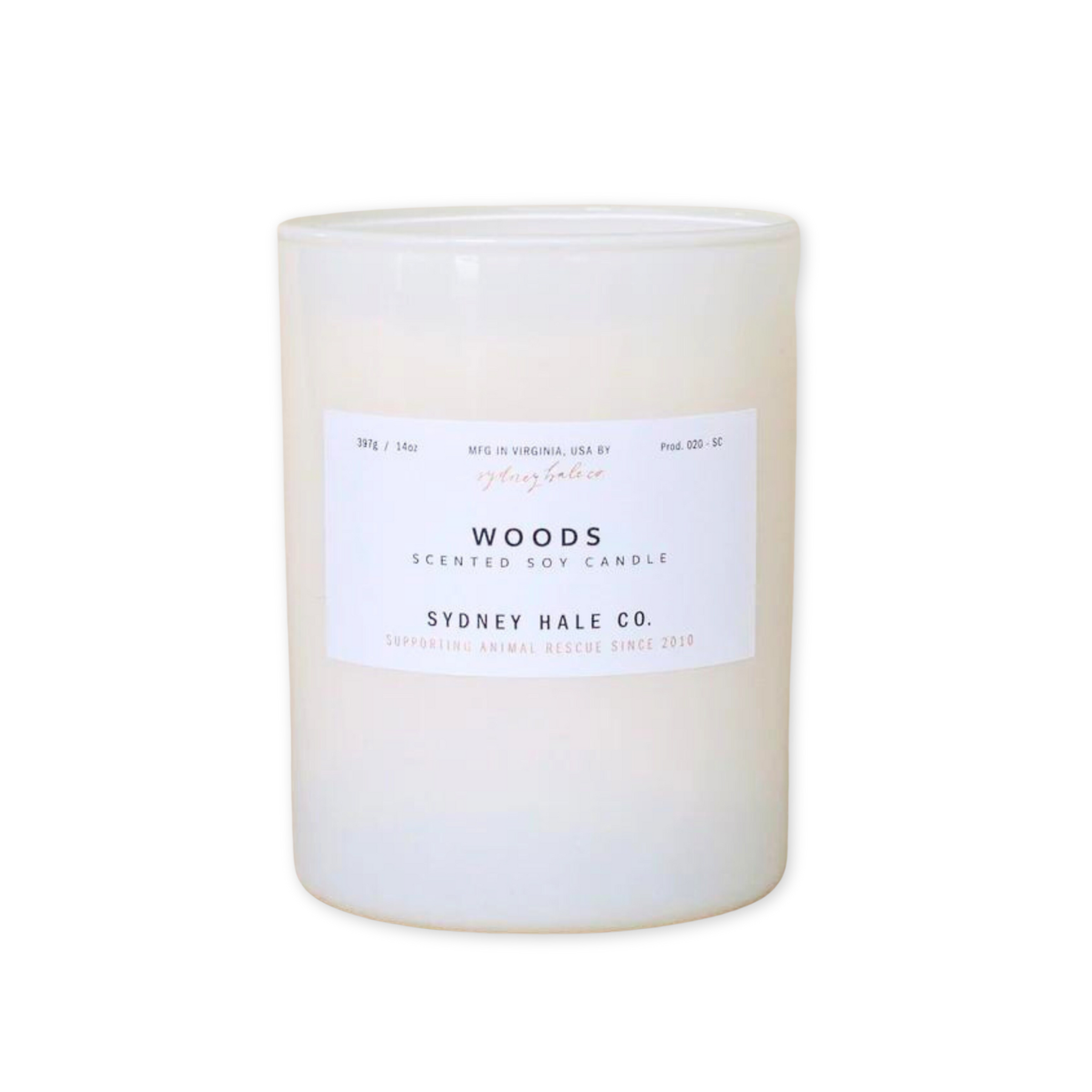 sandalwood and cedarwood scented candle