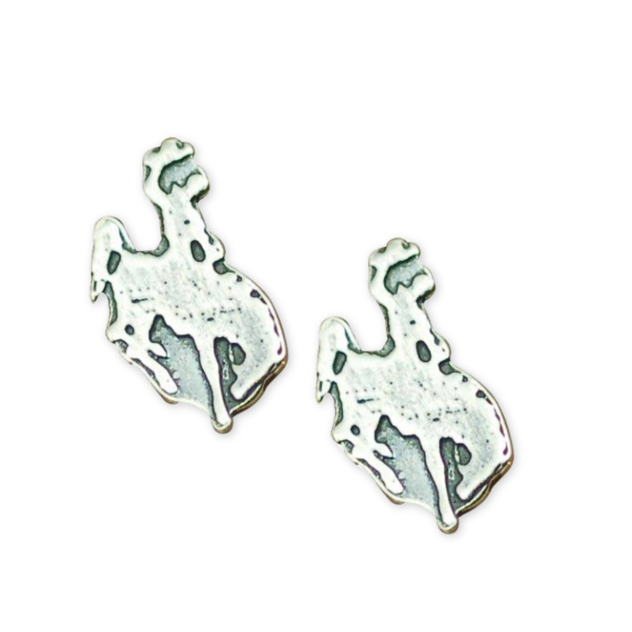 bucking bronco stud earrings