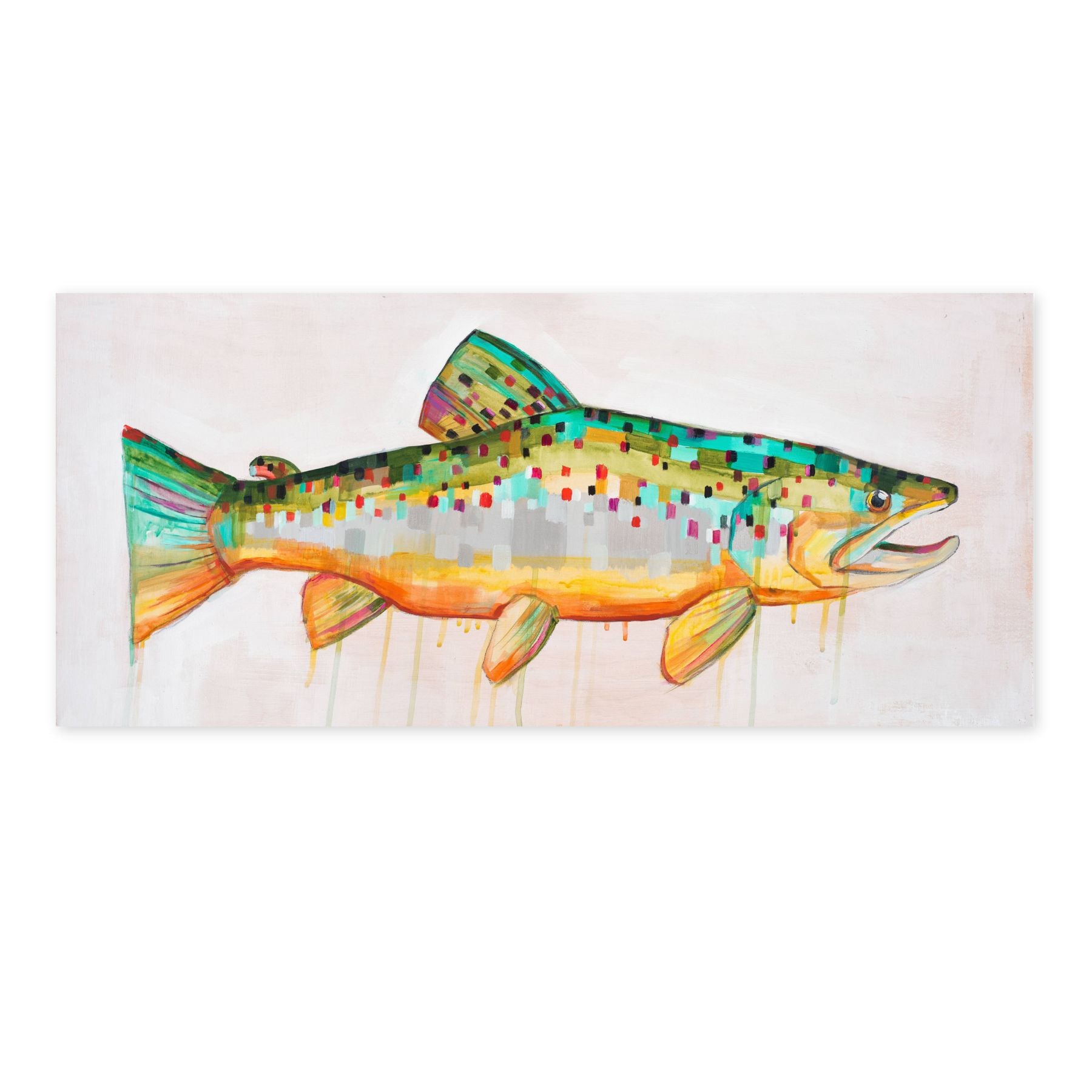 Print of a trout painting