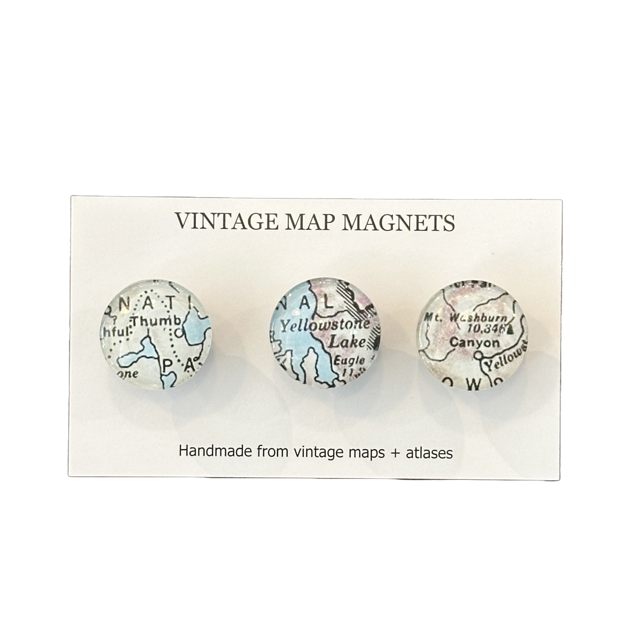 Vintage Map Magnet Sets