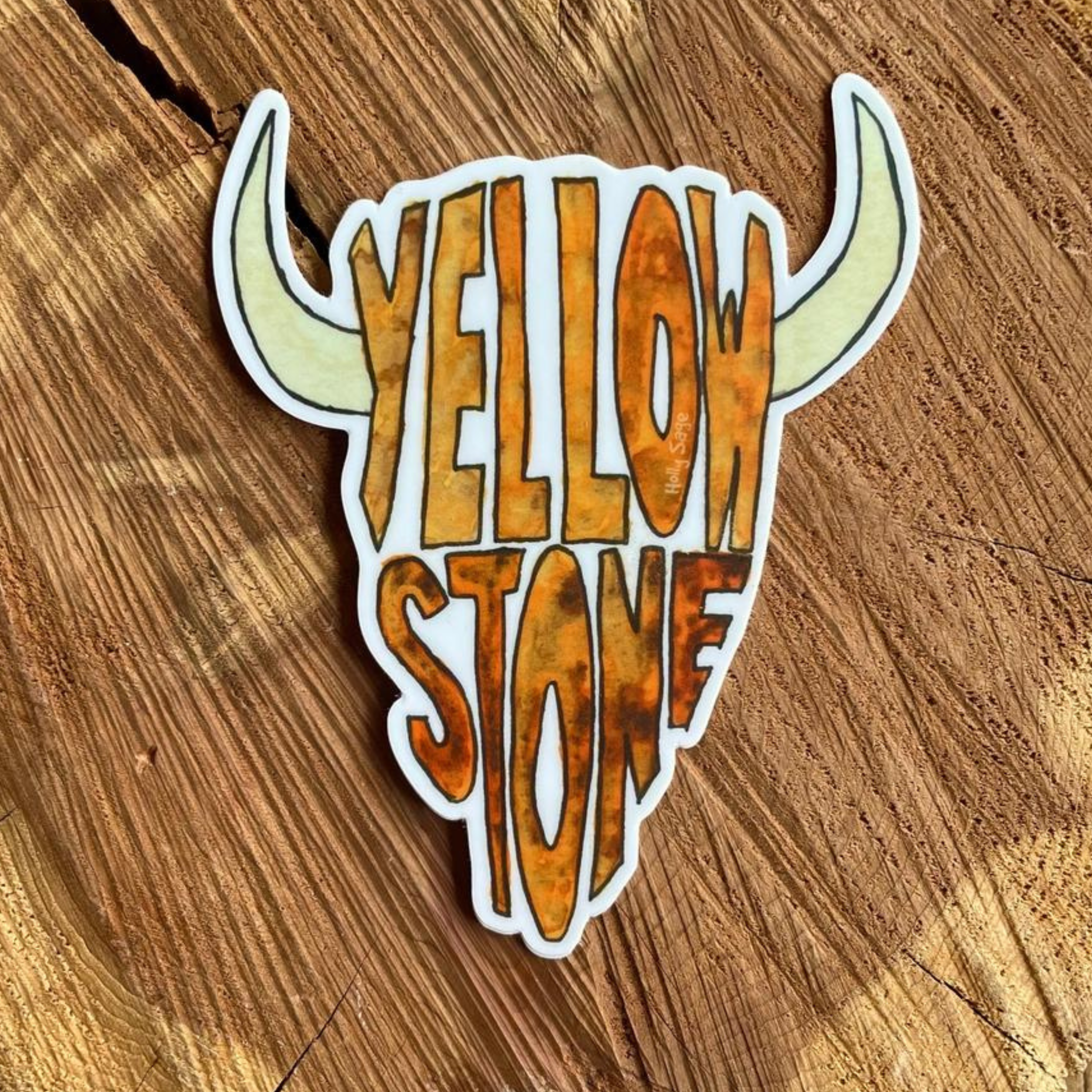 Yellowstone Bison Head Sticker