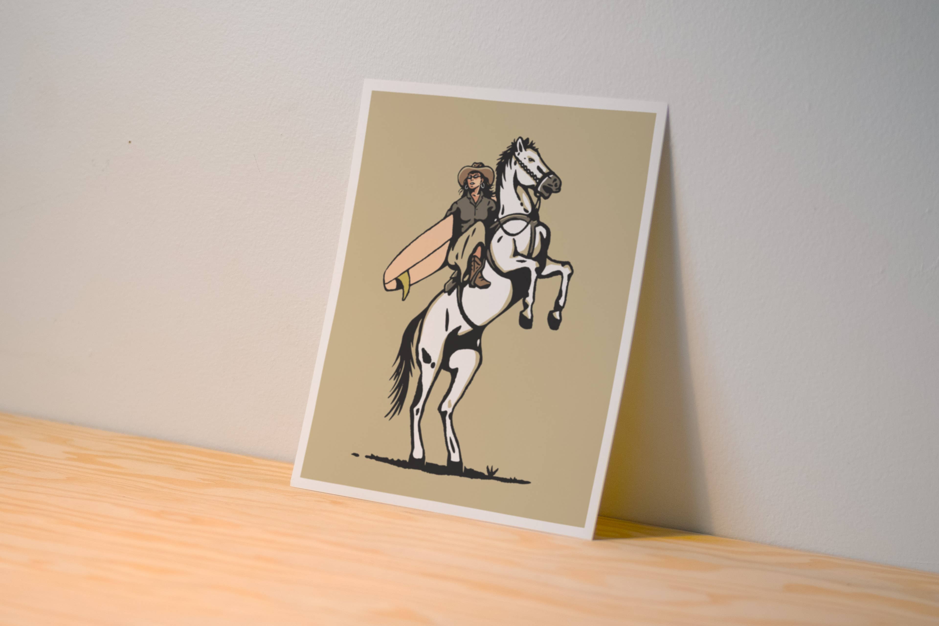 Coastal Cowgirl - Surfing Print