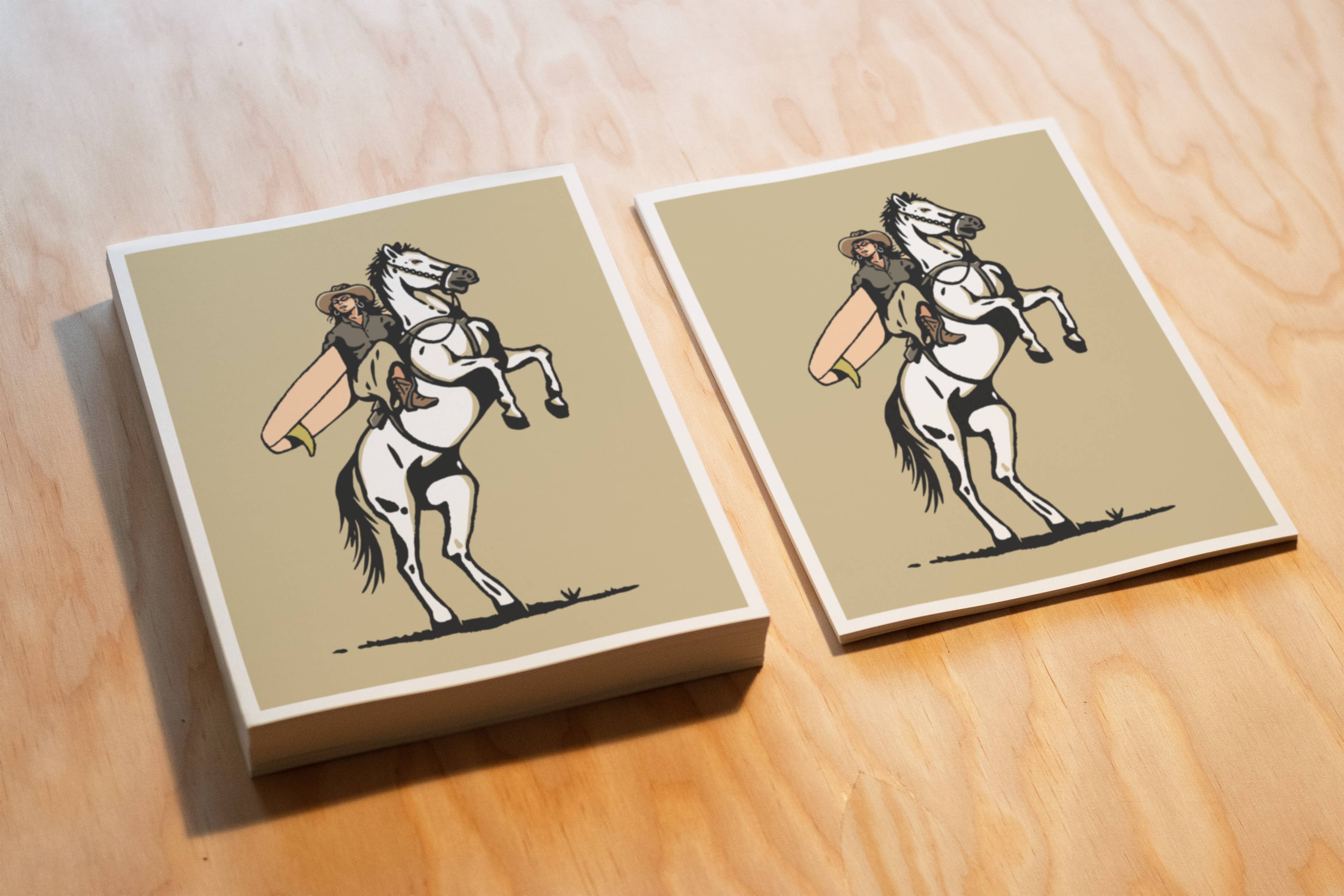 Coastal Cowgirl - Surfing Print