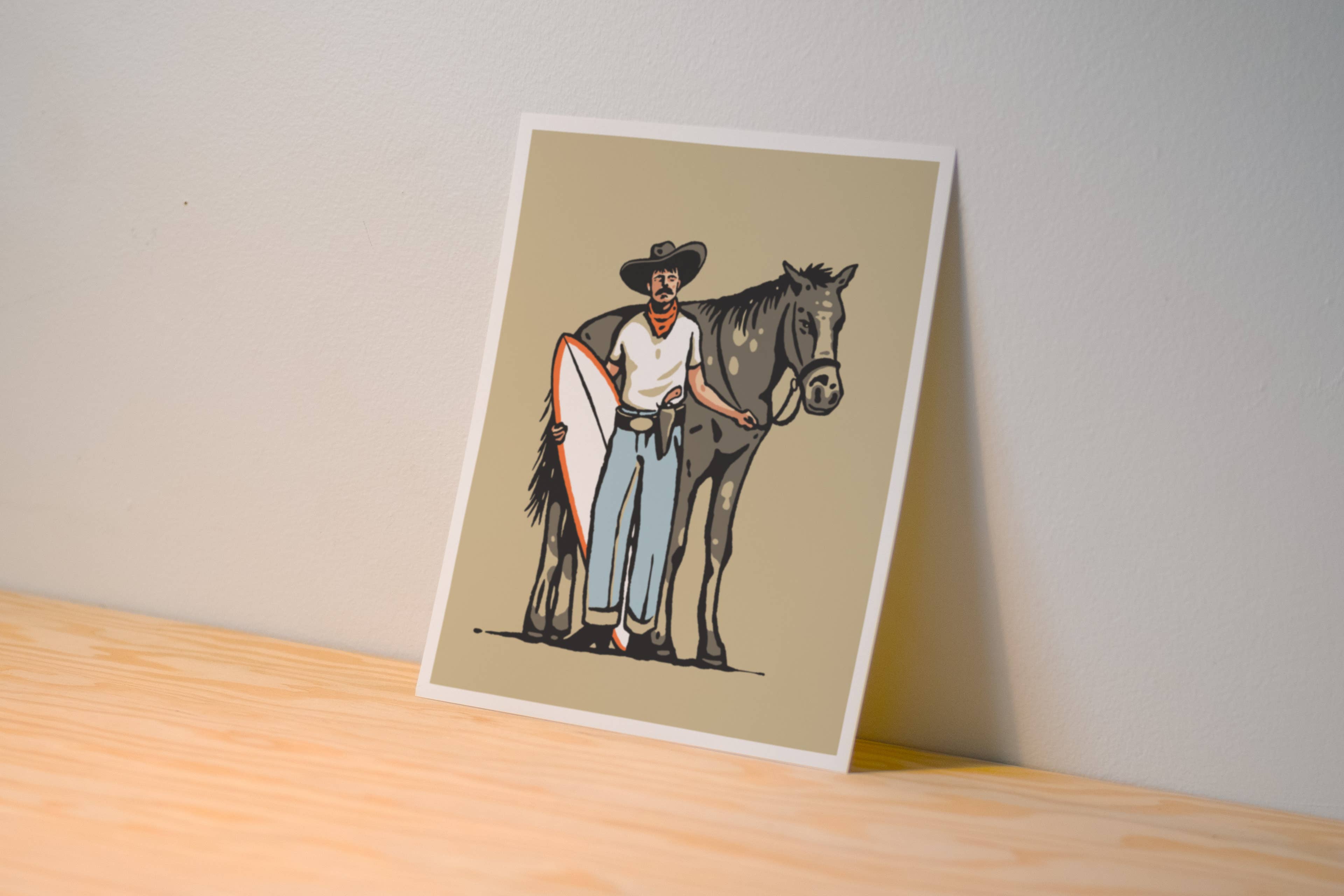 Old Red - Surf Cowboy Print
