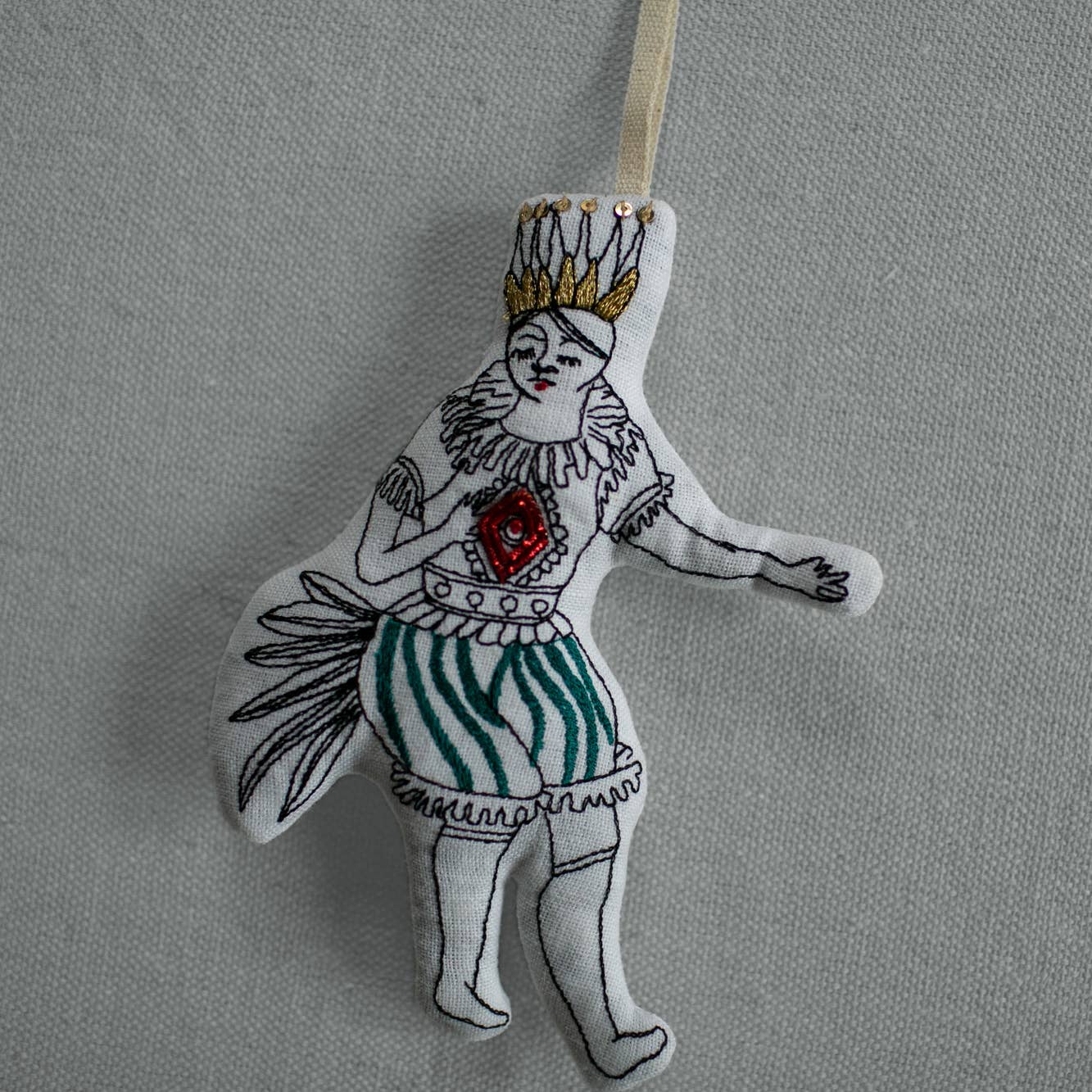 Mini Dancing Jester - Cotton filled Ornament