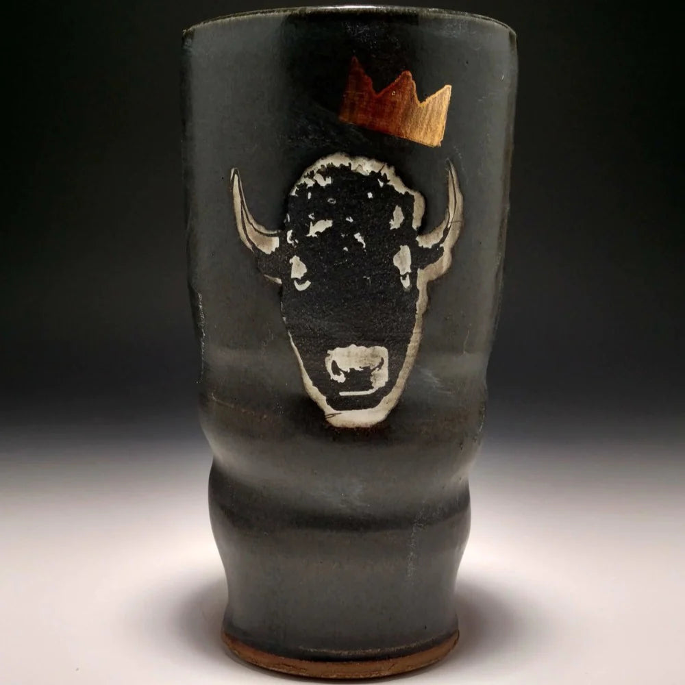 Ceramic 399 Bear and Bison Pint