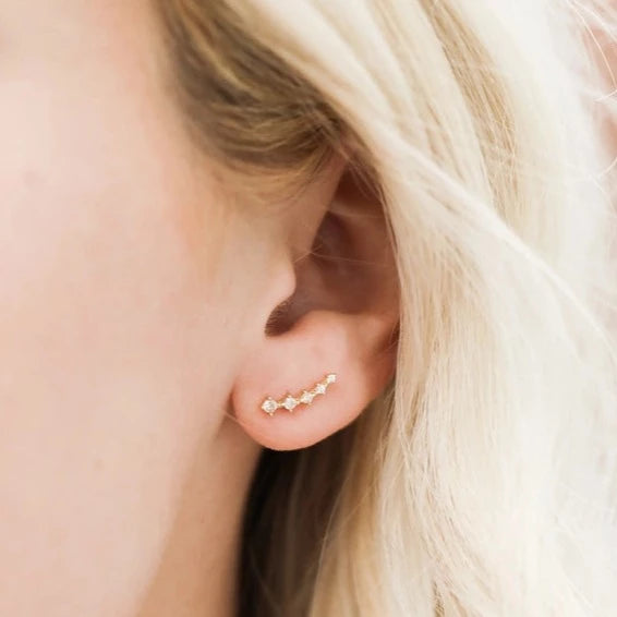 Champagne Crawler Earring