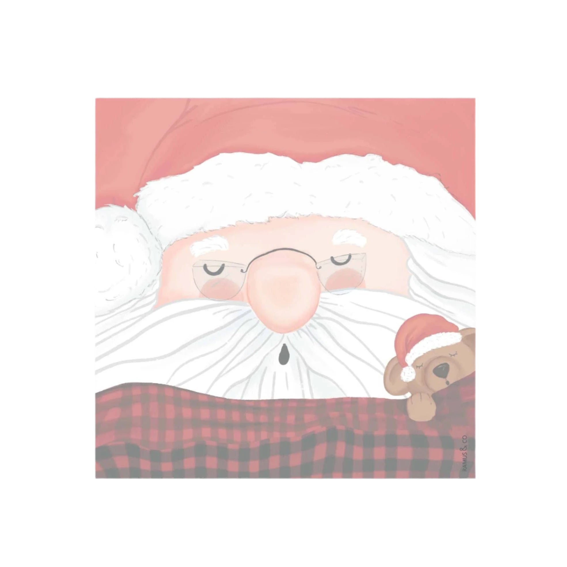 Santa's Nap Square Notepad