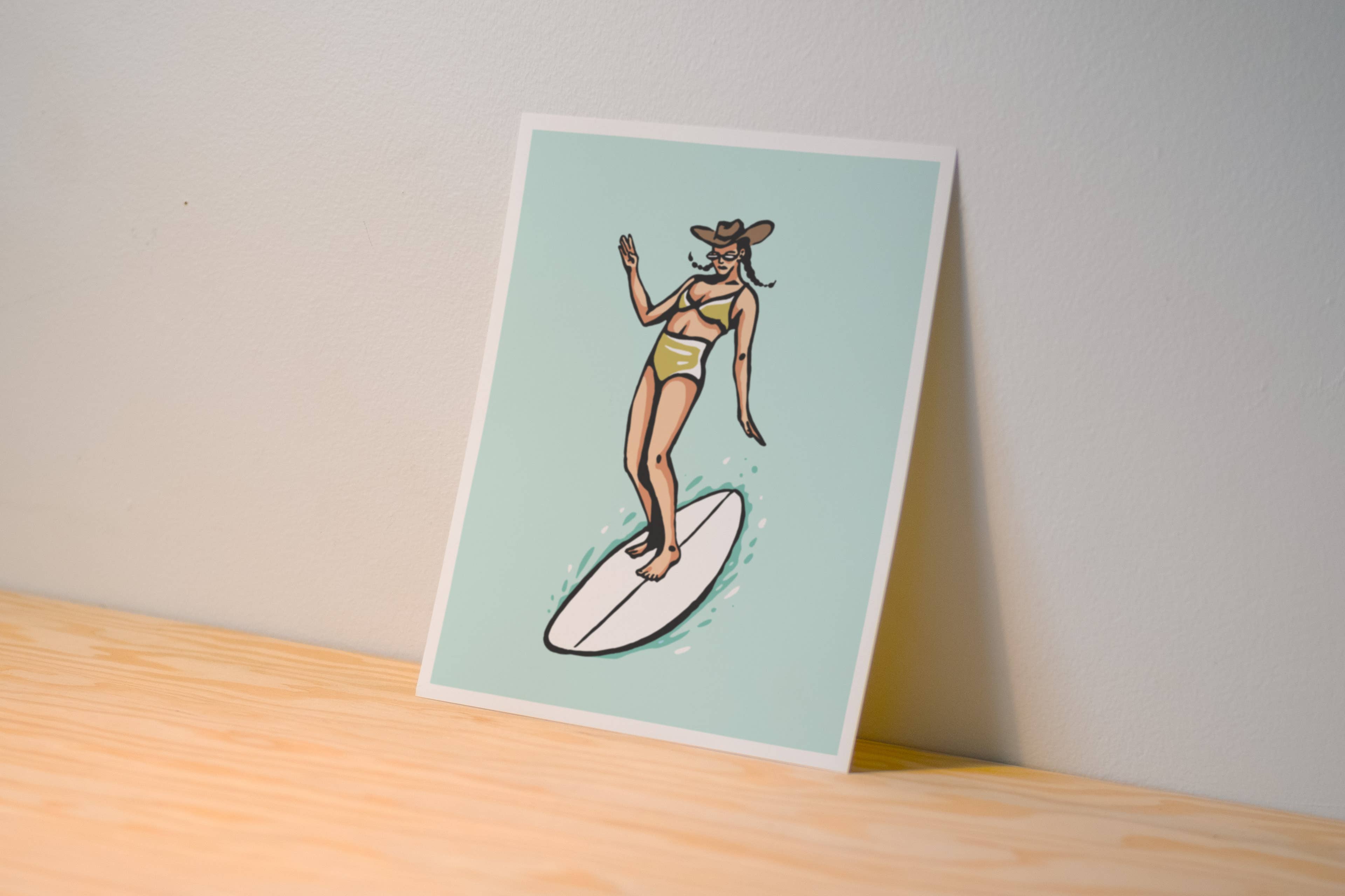 Coastal Cowgirl - Wave Riding Print