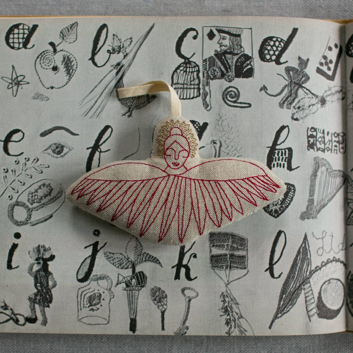 Cupid's Bow - Cotton Ornament