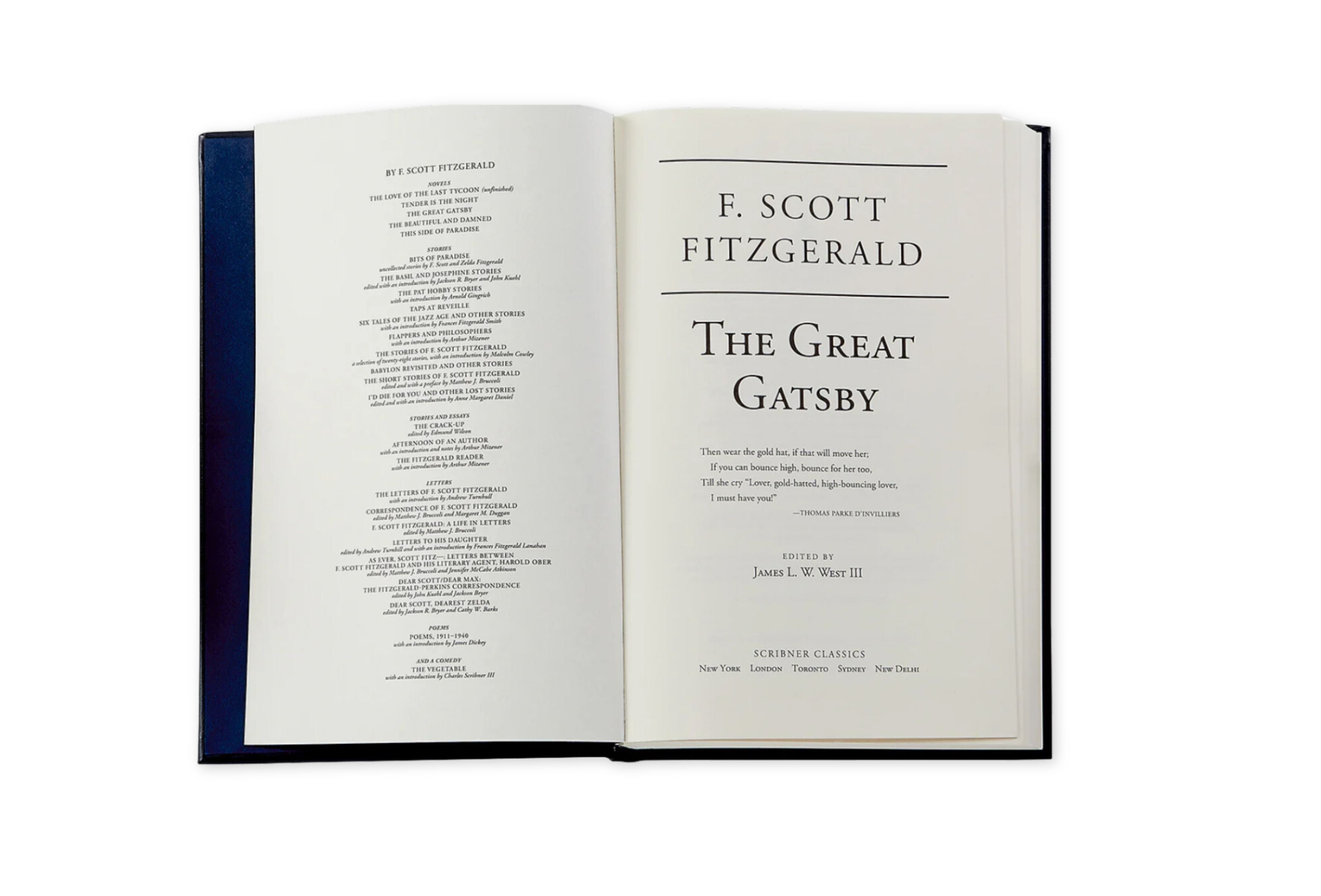 great gatsby book opened