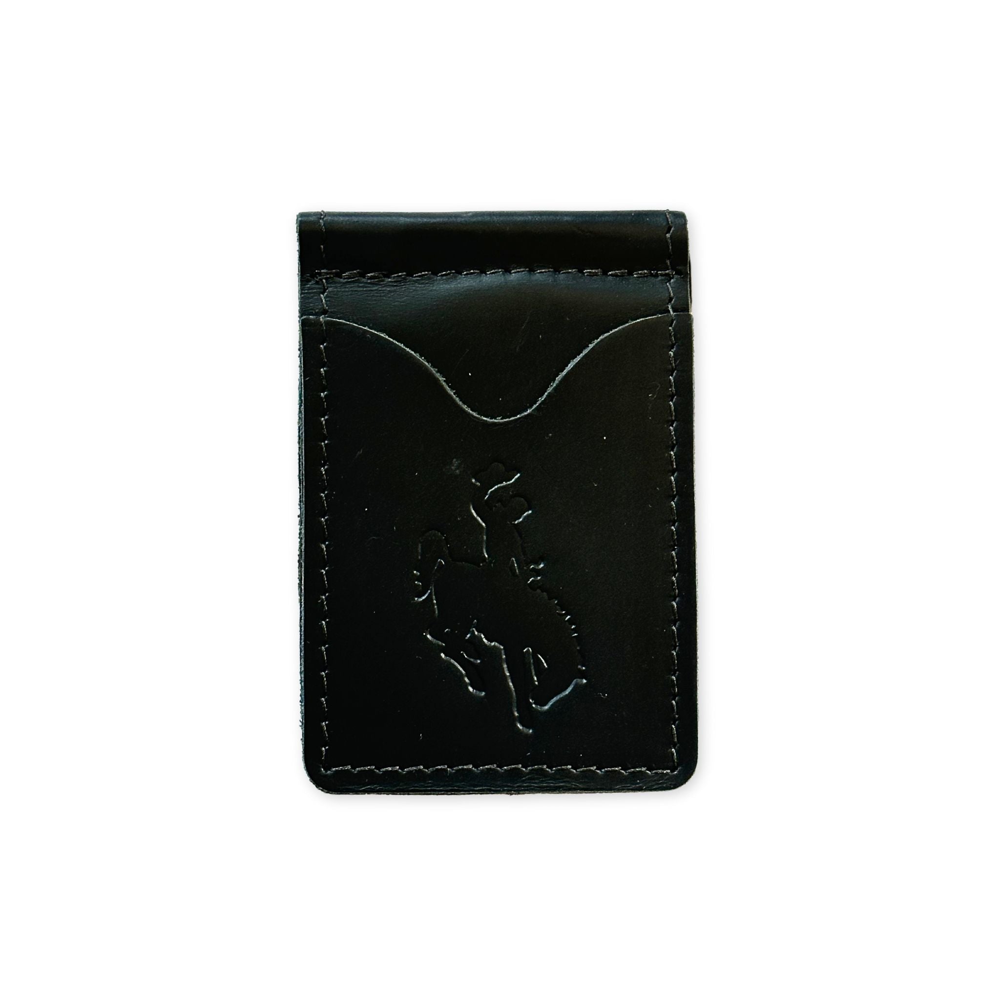 Leather Bronco Money Clip