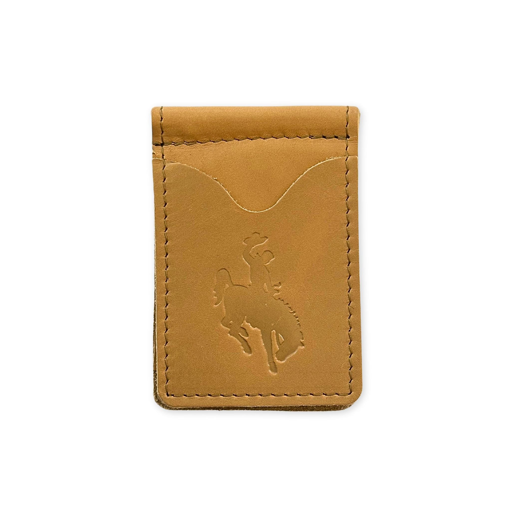 Leather Bronco Money Clip