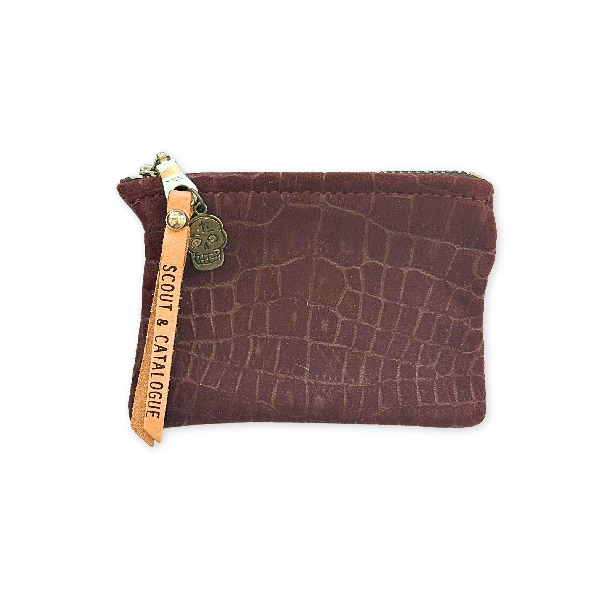 Animal Print Burgundy Coin Pouch