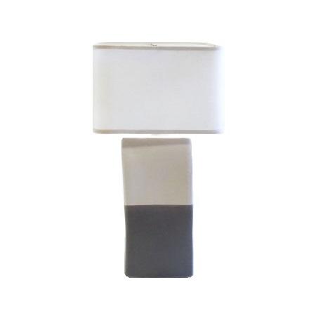 Matte Grey & Matte White Ceramic Lamp