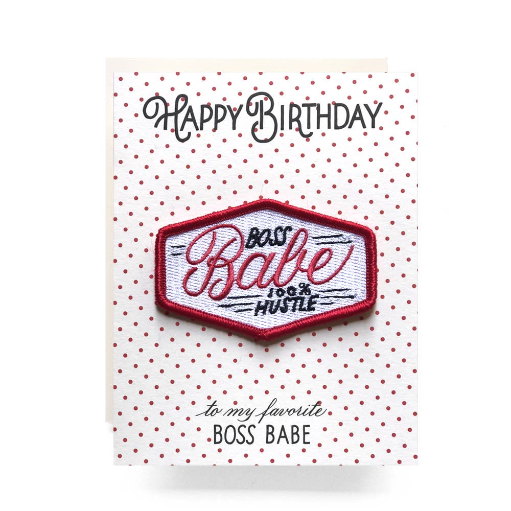 Boss Patch Birthday Card