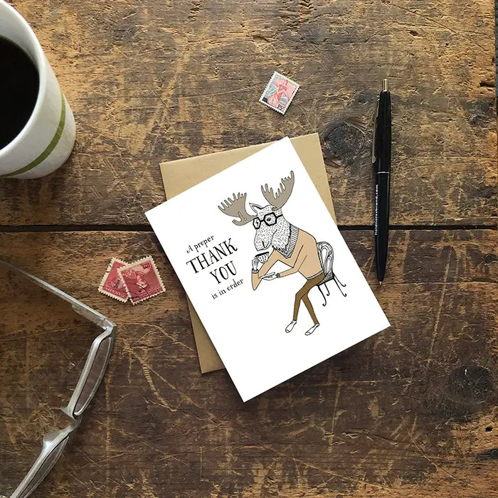 Moose Tea Thank You Card
