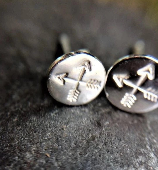 Crossed Arrow Stud Earrings