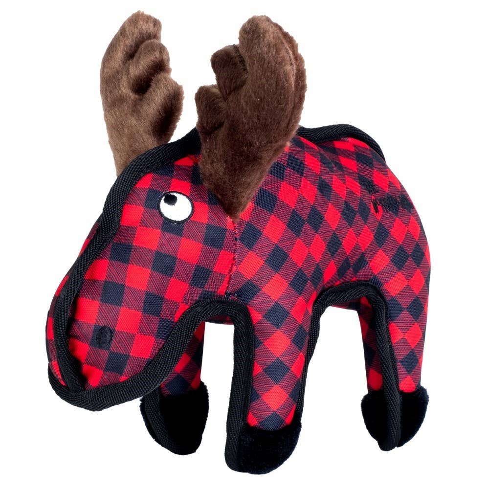Plaid Moose Dog Toy