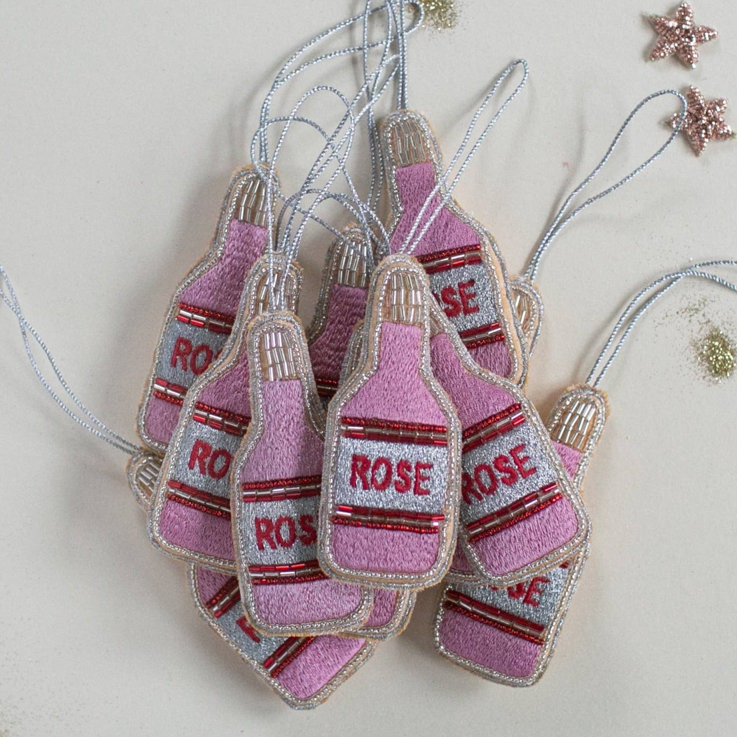 Rose Bottle, Soft Cotton Ornament