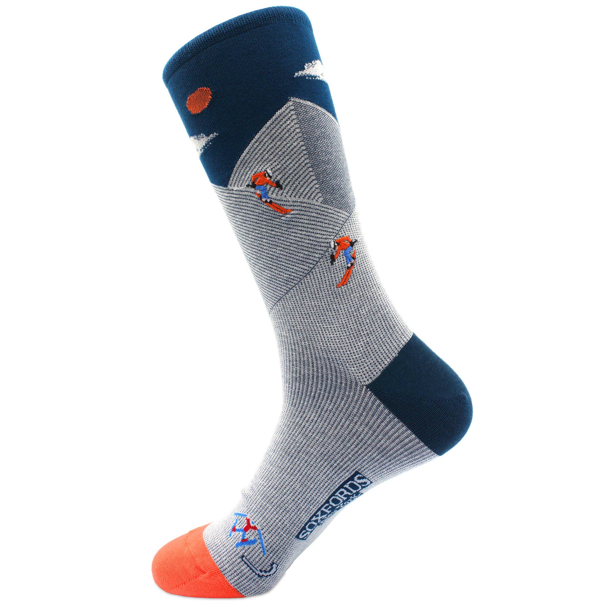 Back Country - Skiing Themed Embroidered Pima Socks