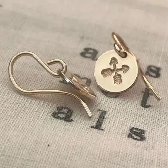 Crossed Arrow Dangle Earrings