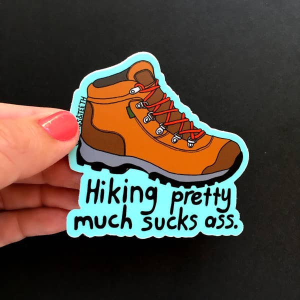 Hiking Sucks Sticker