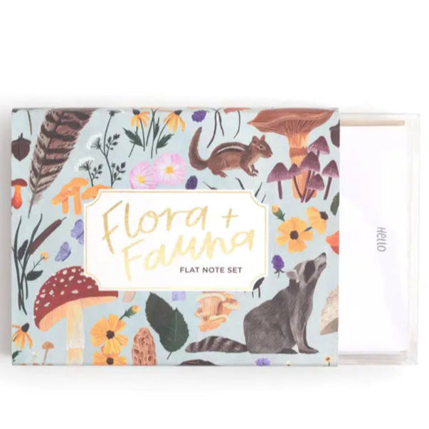 Flora and Fauna Flat Notecard Set