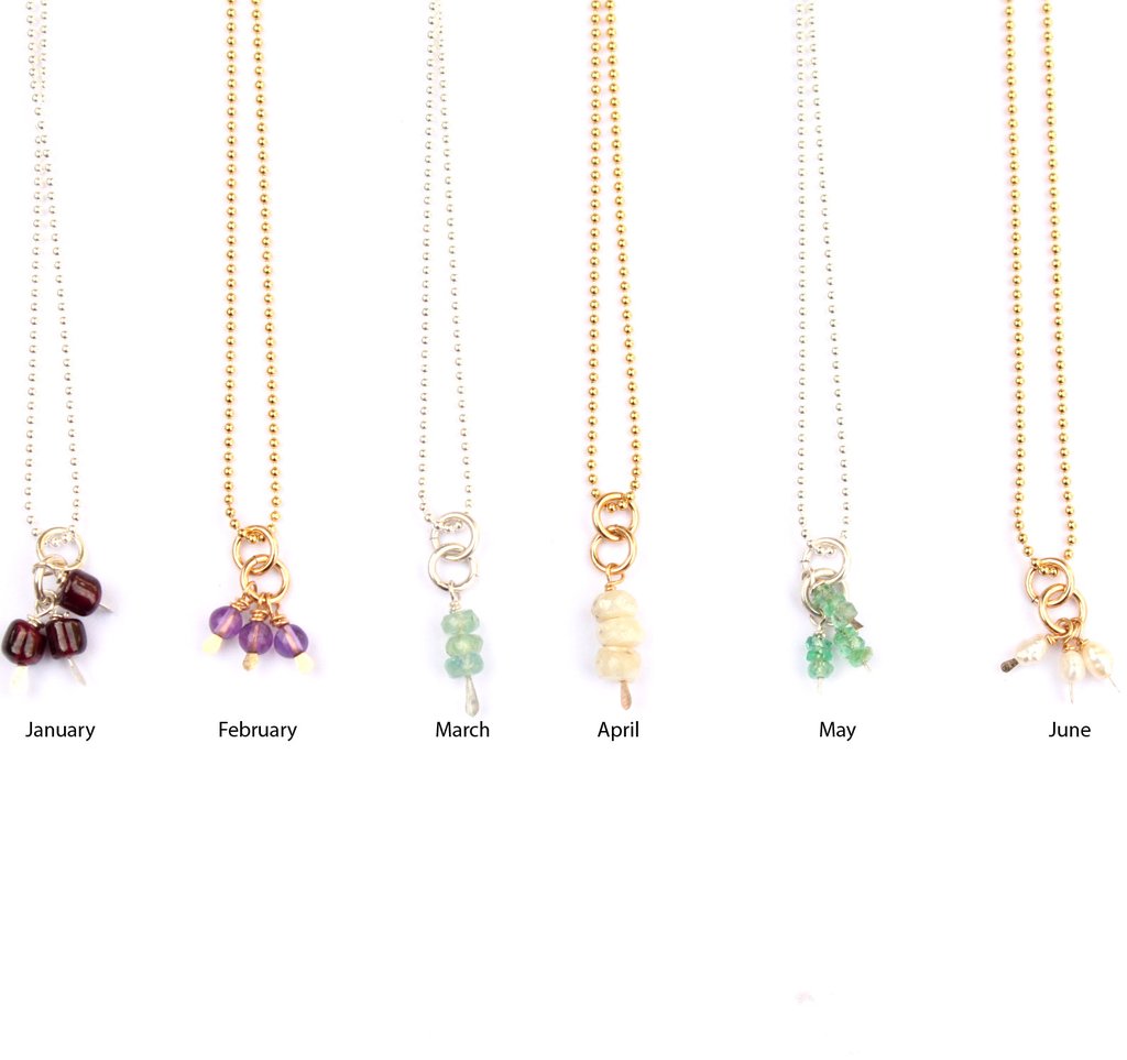 Birthstone Dangle Necklace