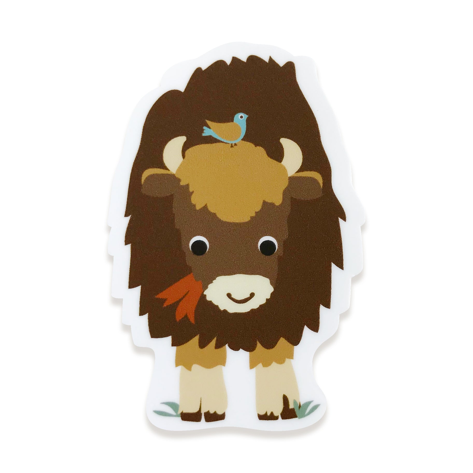 Bison Birthday Card W/ Sticker