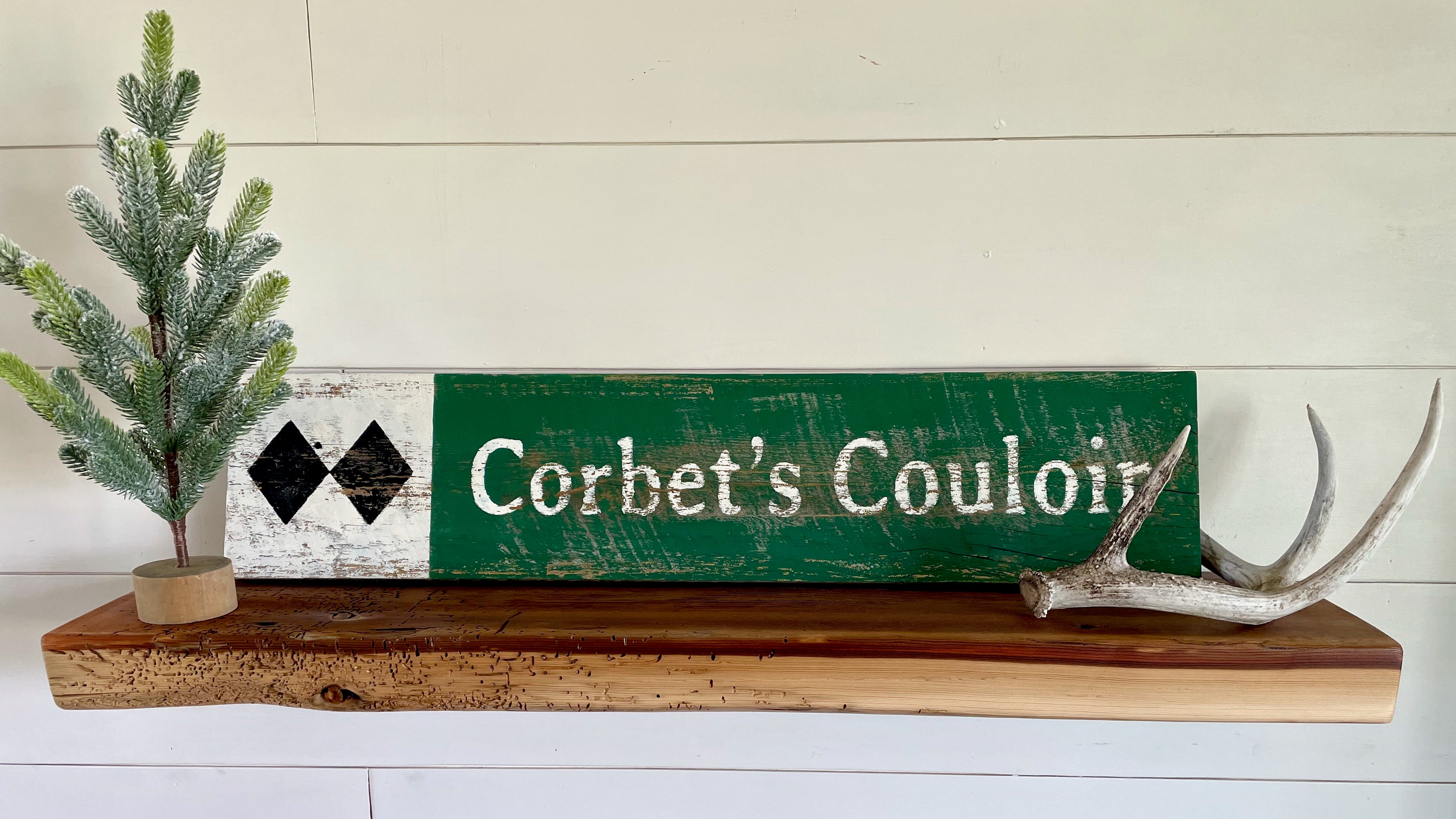 Corbet's Couloir Barnwood Sign