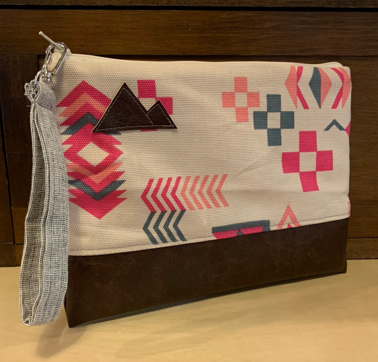 Aztec Print Fabric Clutch