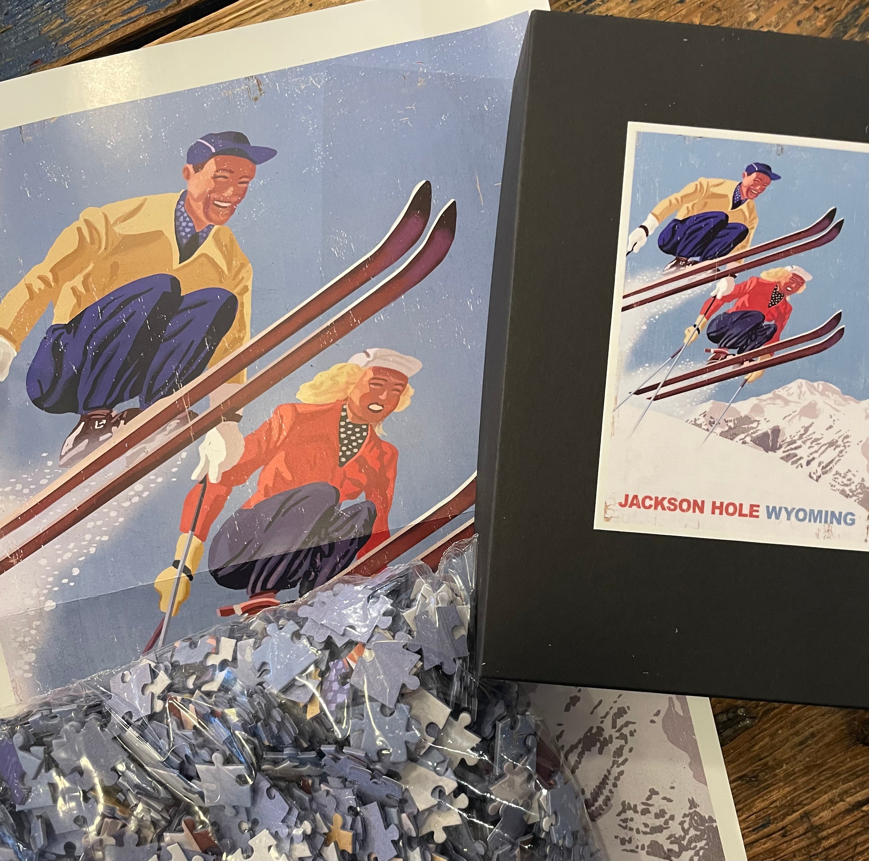 Jackson Hole Vintage Ski Puzzle