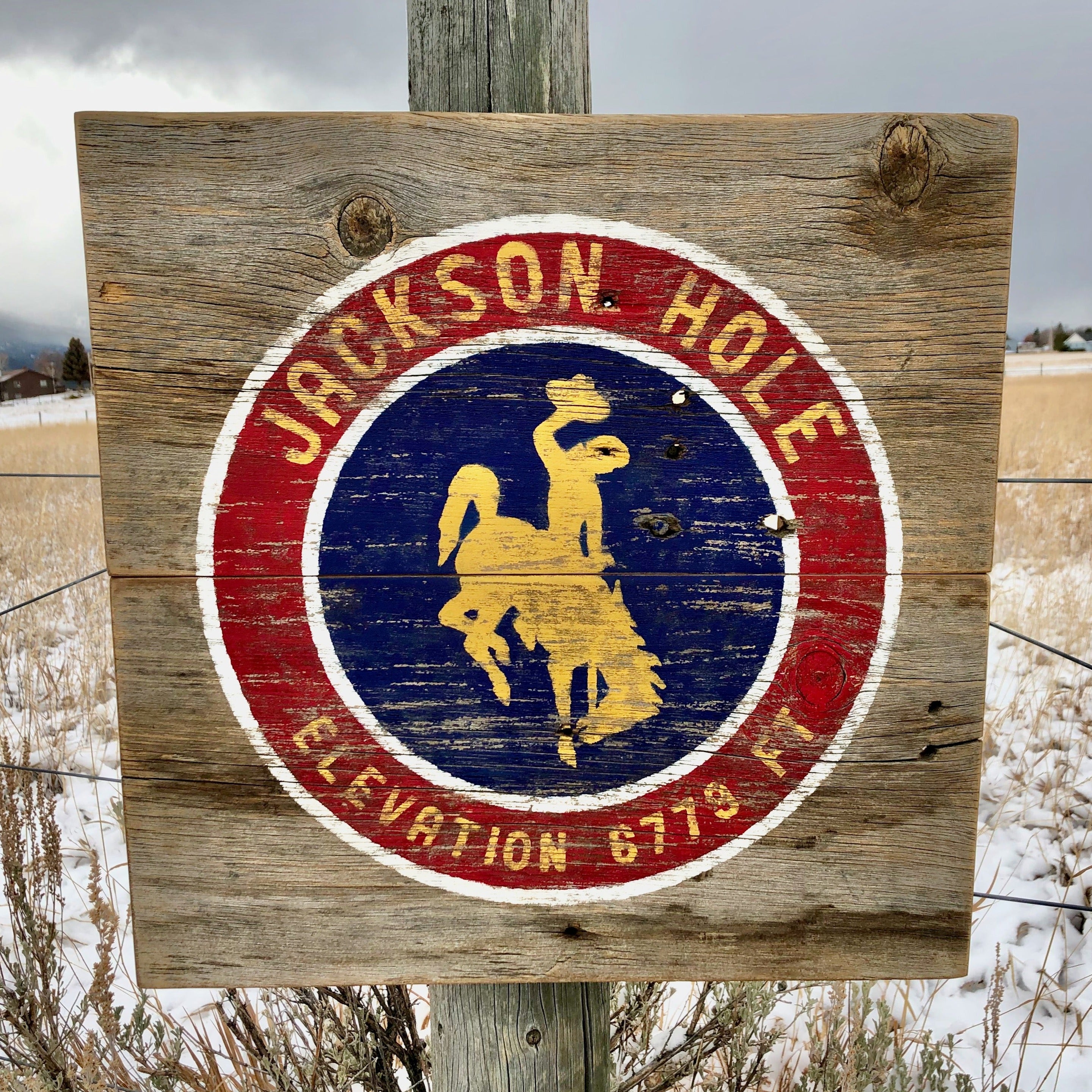Jackson Hole Barnwood Sign