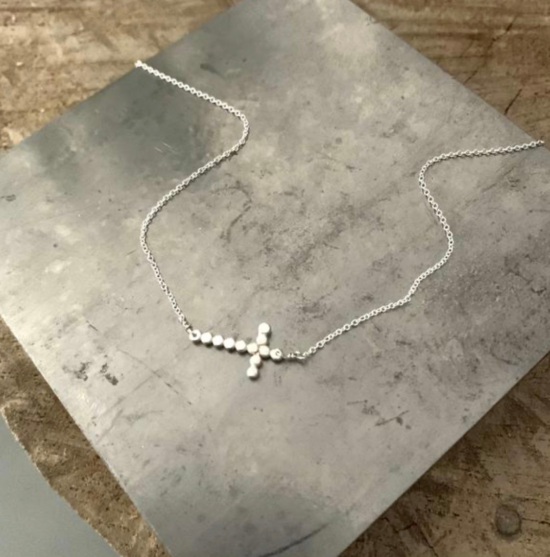 Bubble Cross Necklace