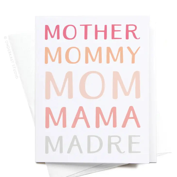Mother Mommy Mom Mama Madre Card