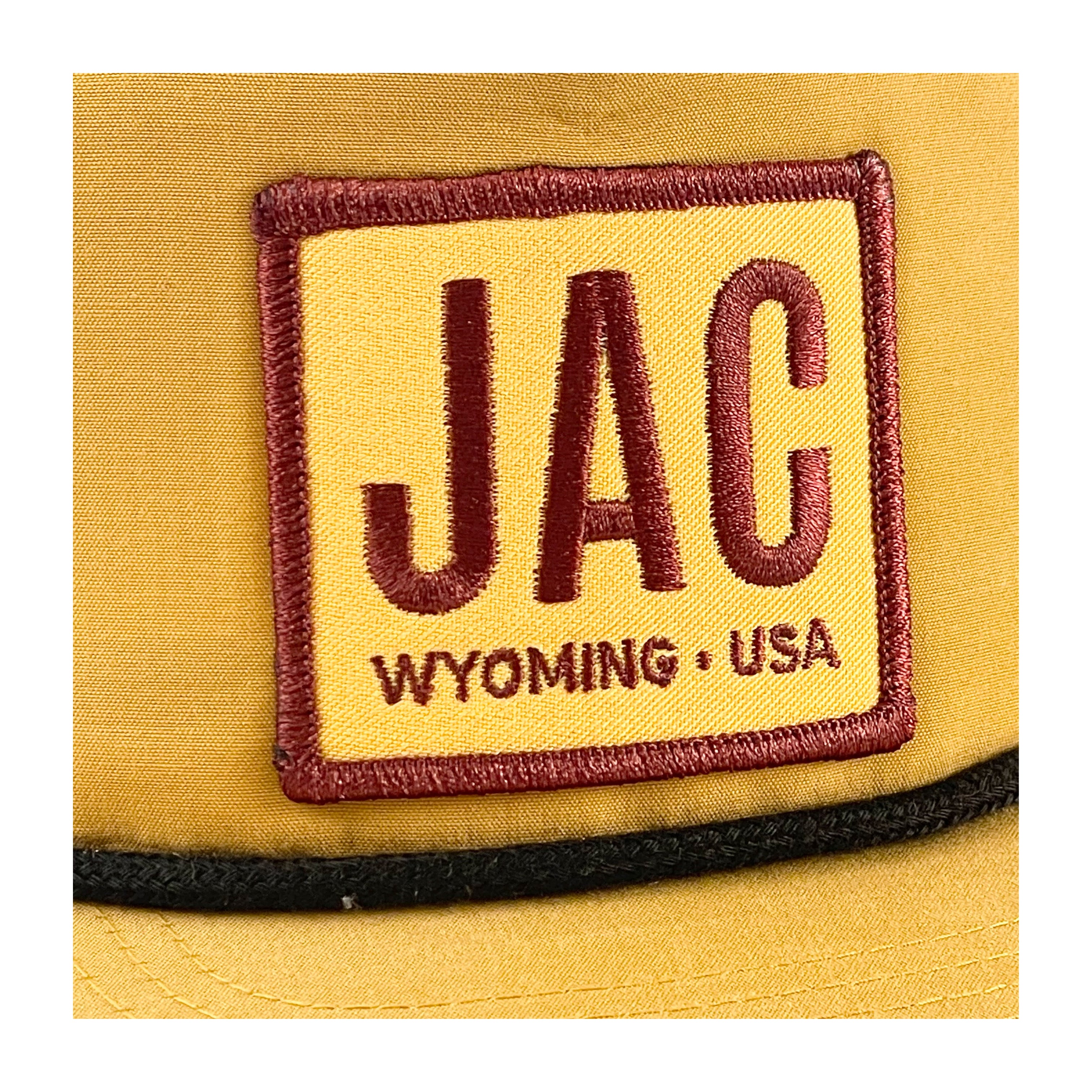 Mustard Yellow JAC Wyoming USA Patch - Grandpa Pinch Hat