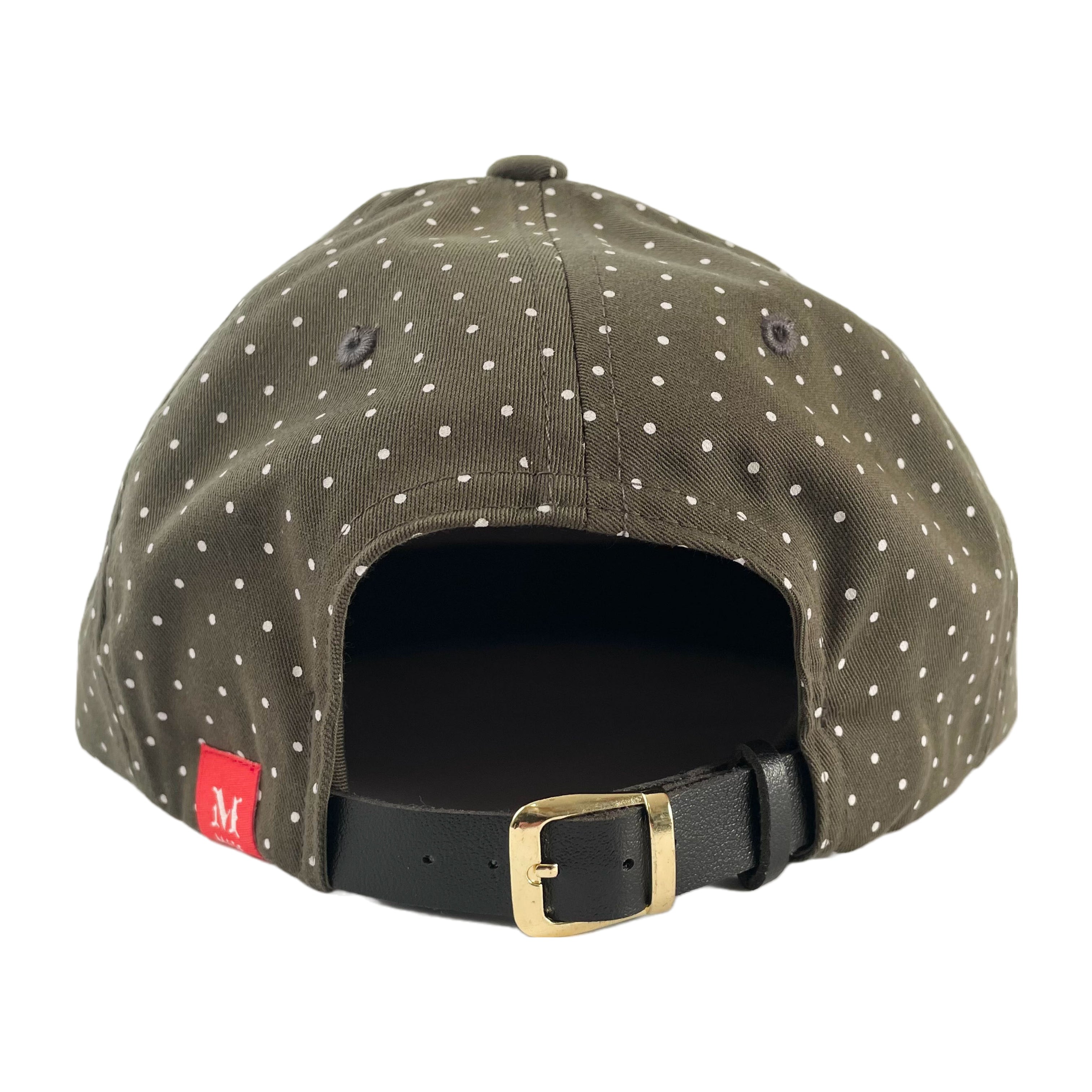 Green with White Polka Dot Teton Village Tram Flat Brim Hat