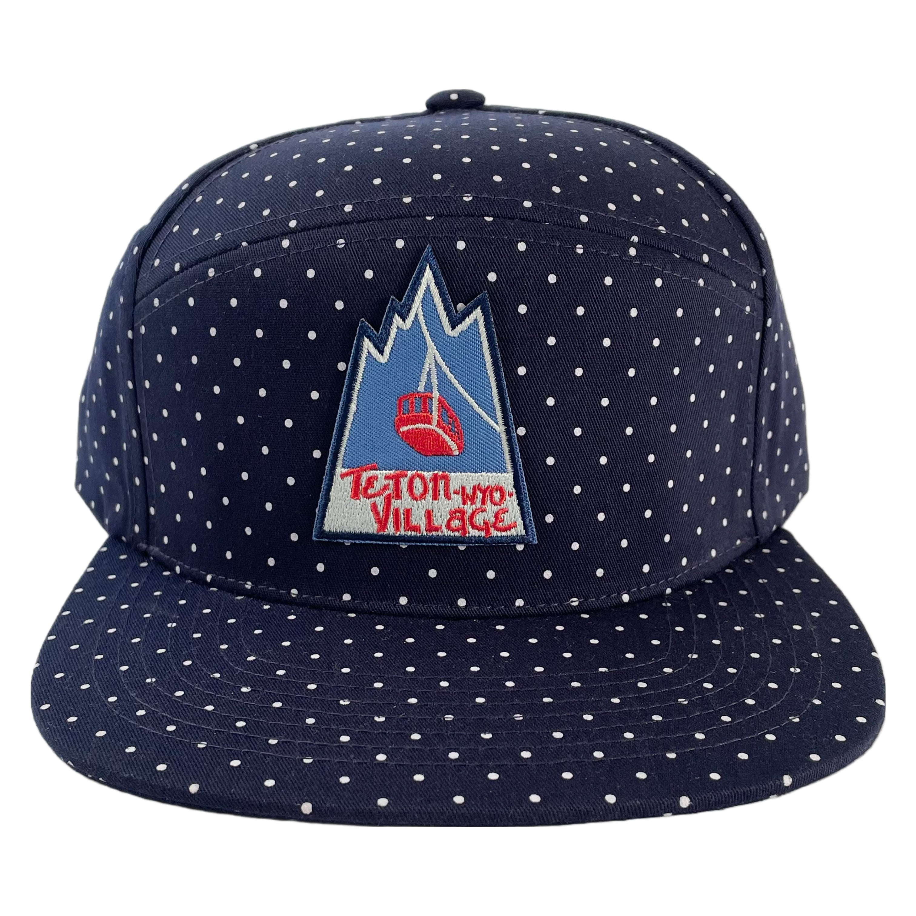 Teton Village Tram Polka Dot Flat Bill