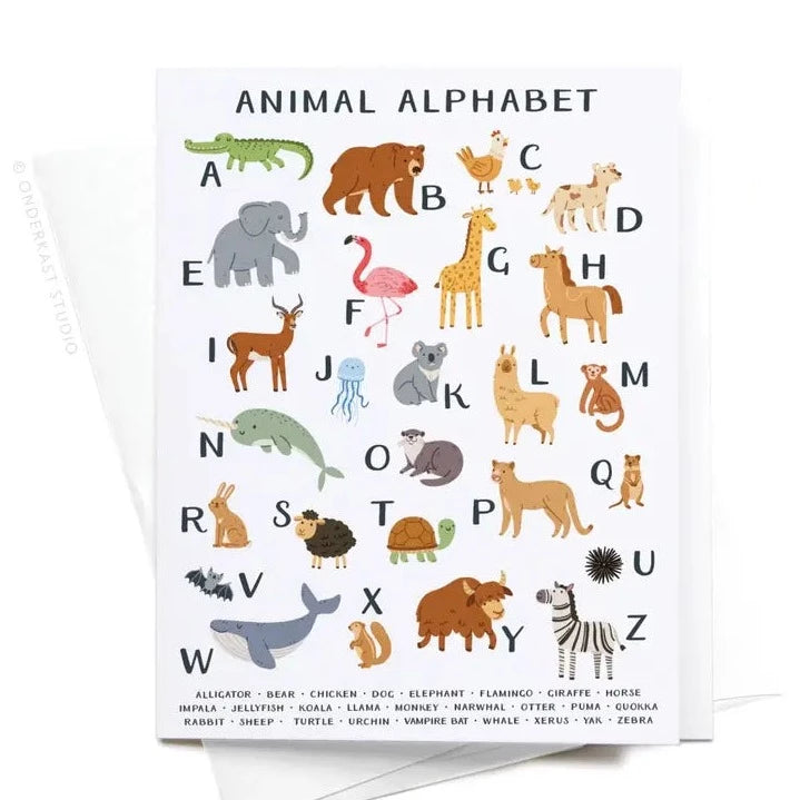 Alphabet Animal Card