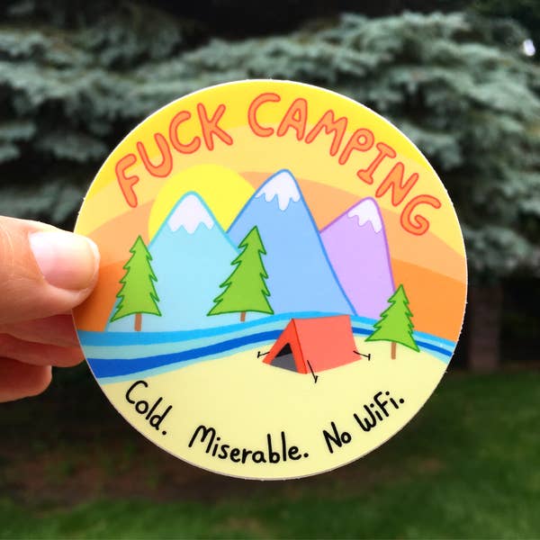 Camping Sucks Sticker