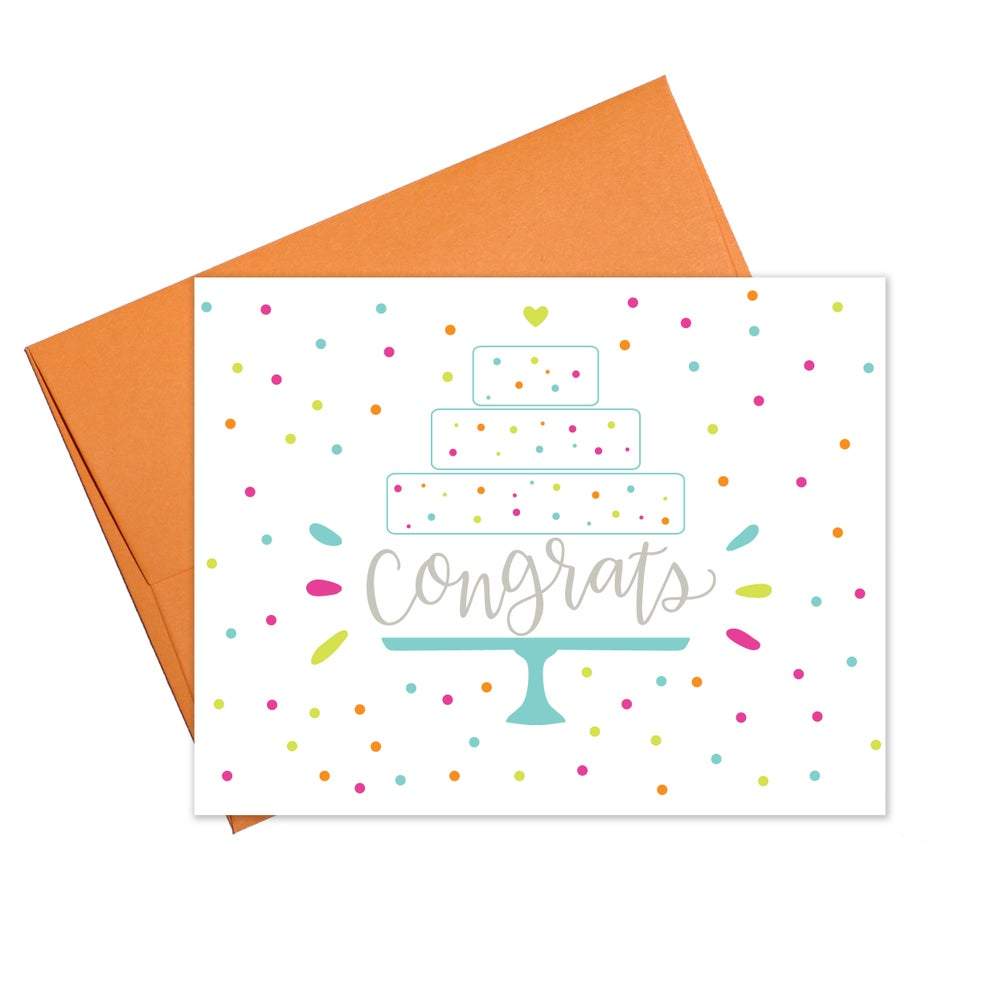 Congrats Cake Stand Card