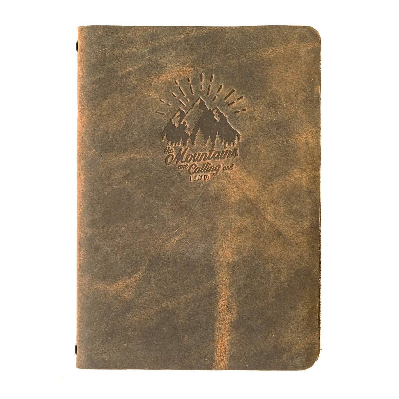 The Mountains Are Calling Leather Journal