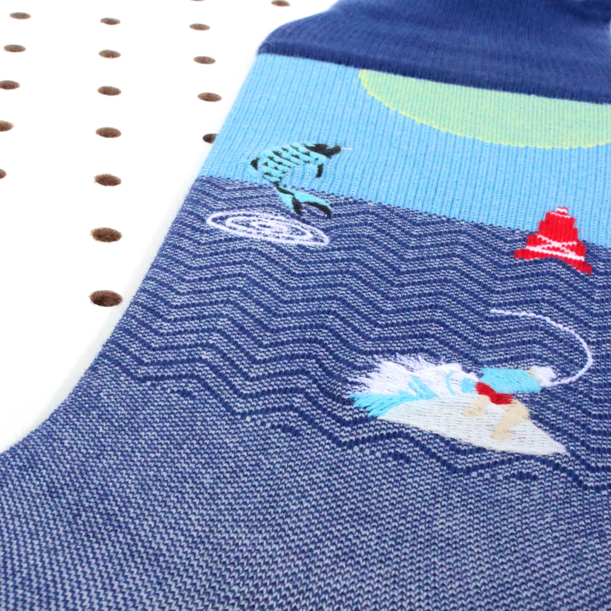 Cast King - Fishing Themed Embroidered Pima Socks