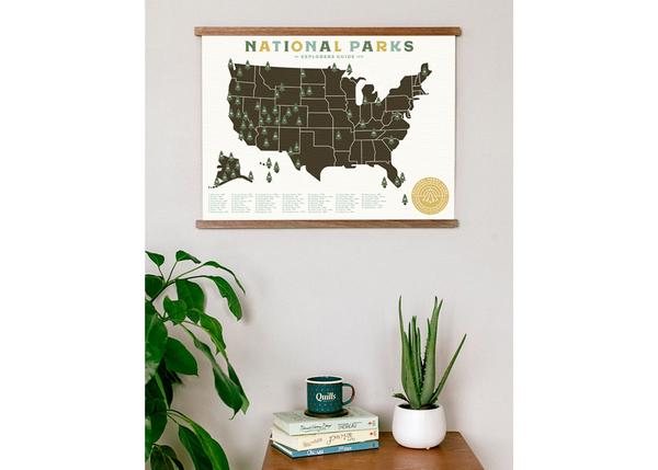 National Parks Map Checklist Print