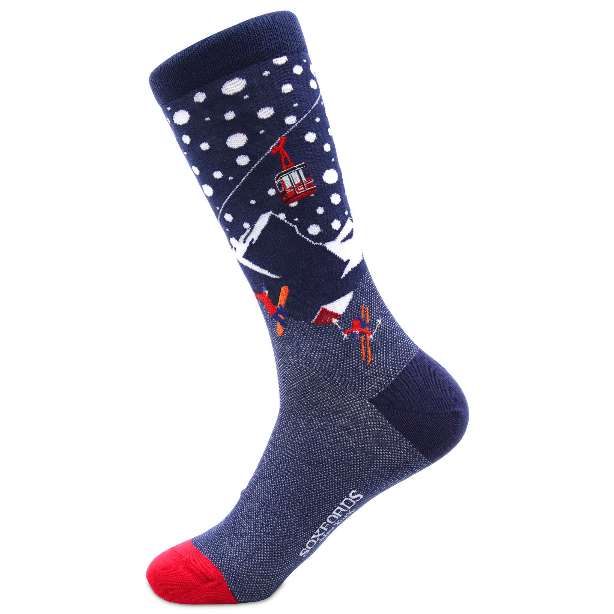 Ski Bum - Ski & Snowboard Themed Embroidered Pima Socks